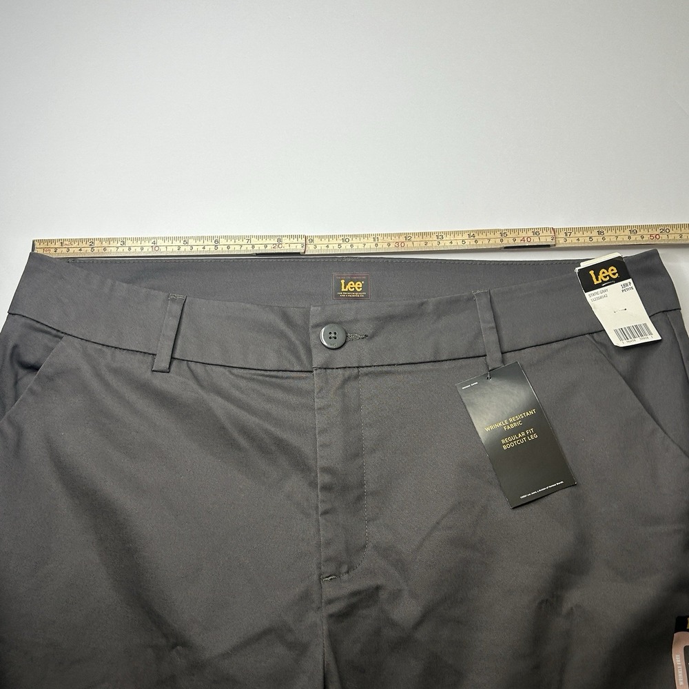 NWT Lee High Rise Wrinkle Free Bootcut Gray Pants 18 Women's 18W Petite 28" - Picture 10 of 14